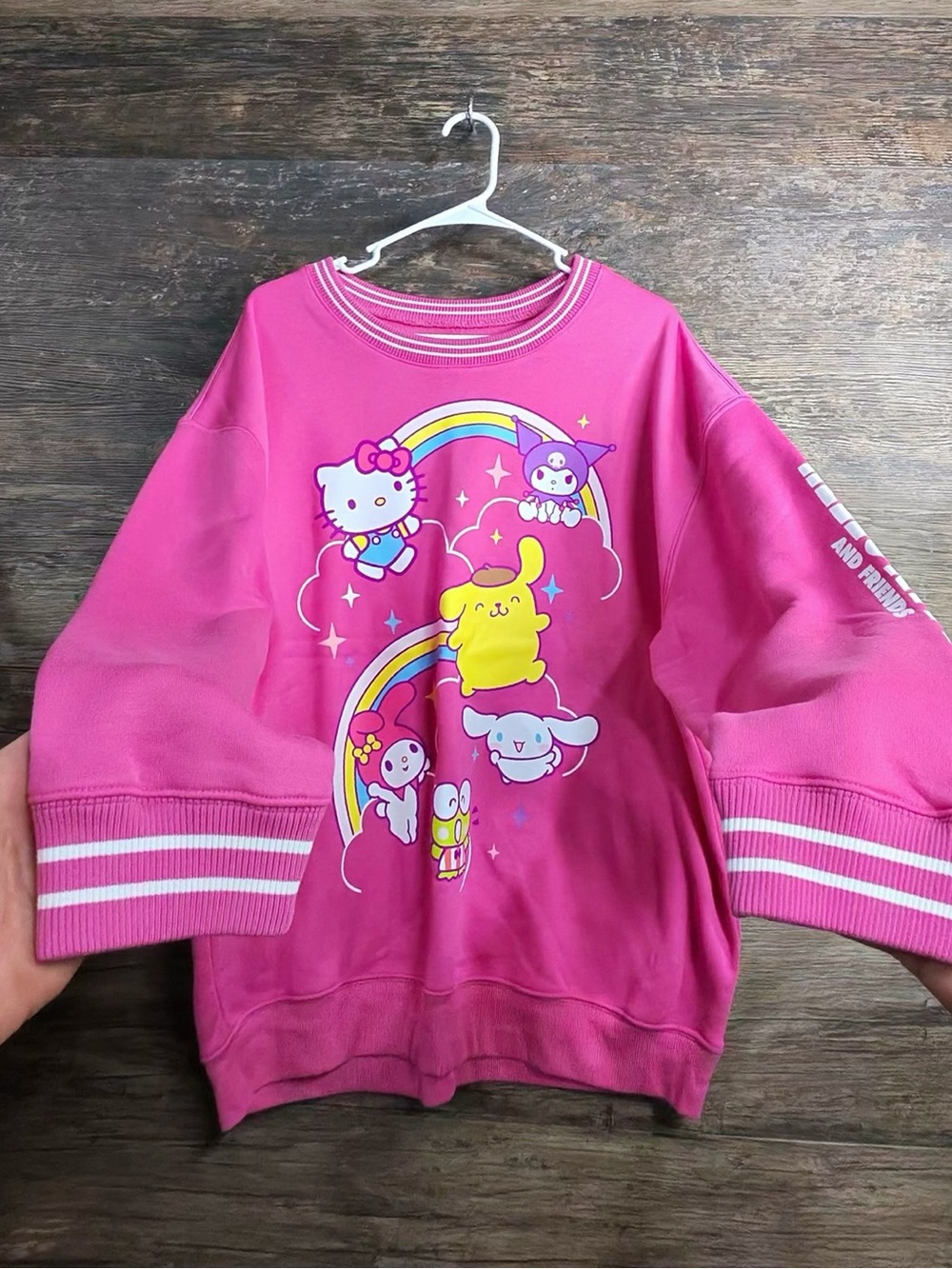 Hello Kitty Pink Rainbow Character Sweatshirt - Picture 8 of 9